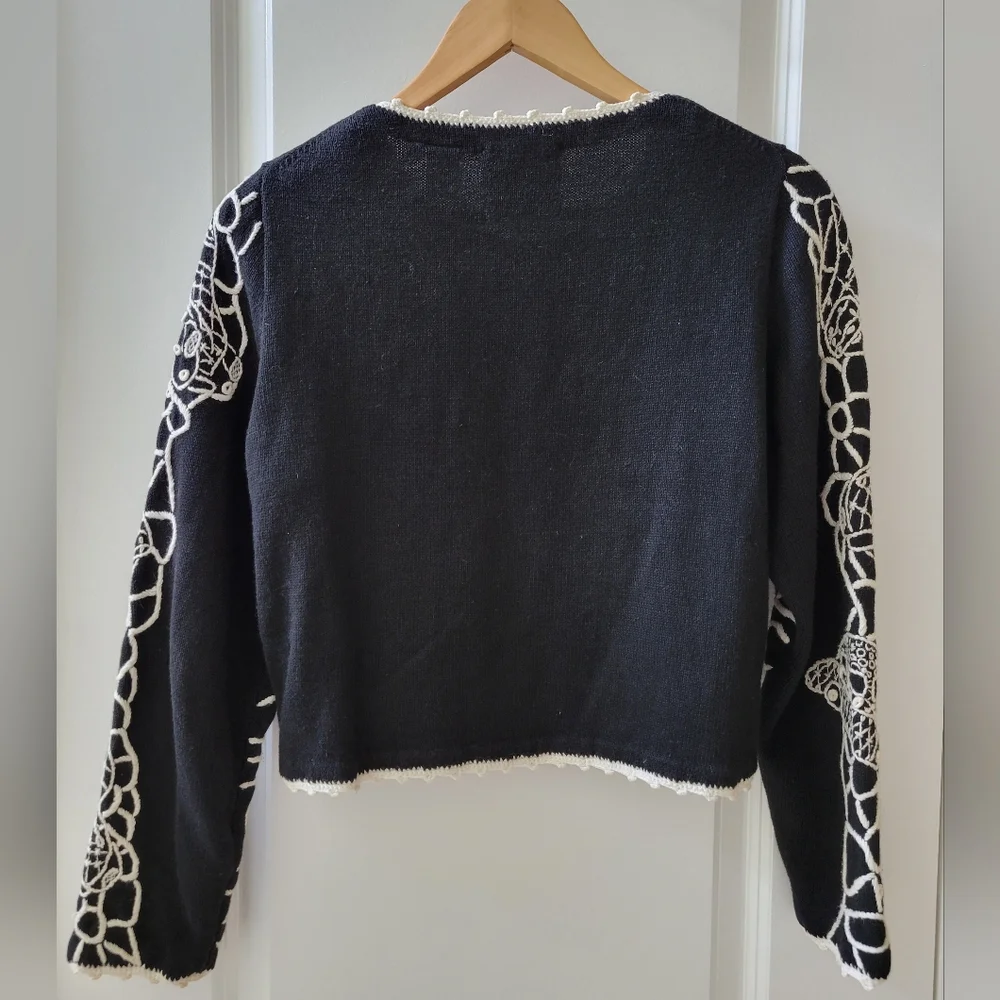 Michael Simon Car Crochet Edge Cotton Cardigan - Picture 4 of 10